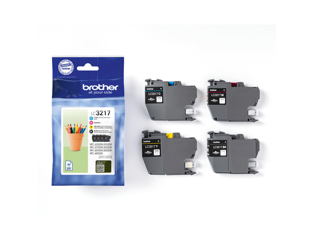 INK-JET BROTHER MFC-J890DW/895DW PACK 4 COLORES 550 PAGINAS