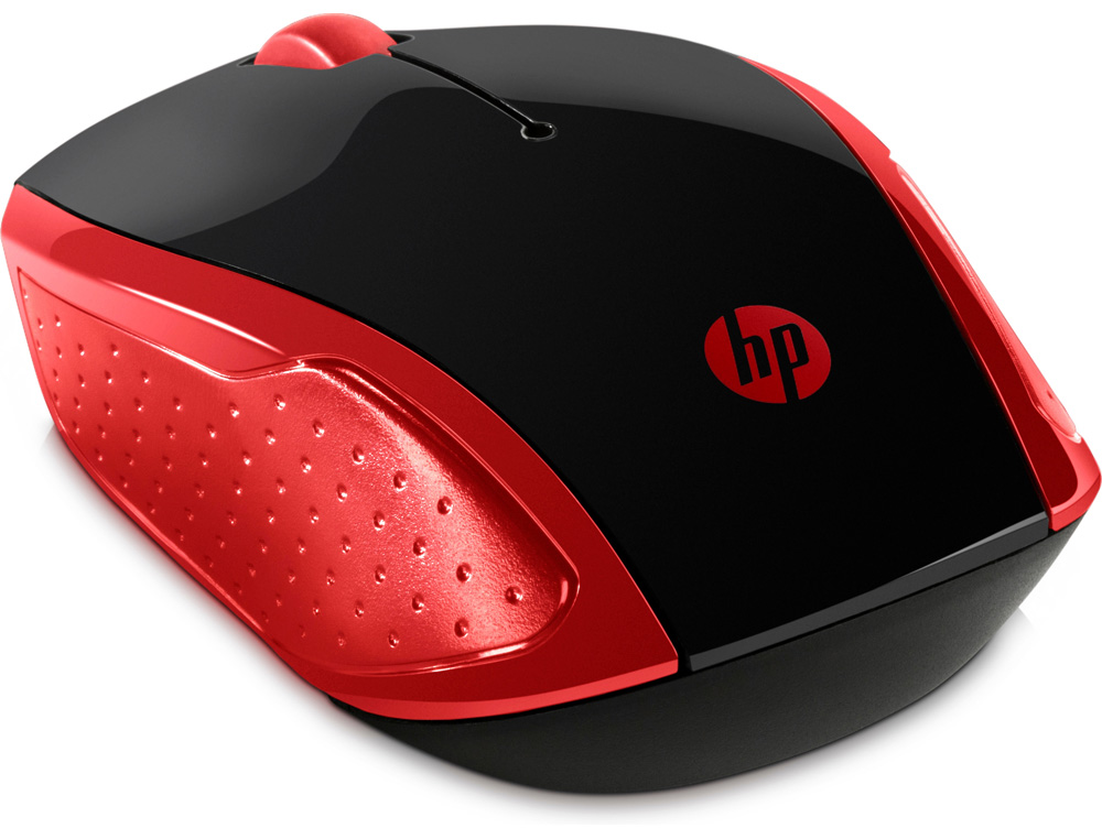 RATON HP 200 INALAMBRICO OPTICO 1000 DPI 2 BOTENES COLOR ROJO