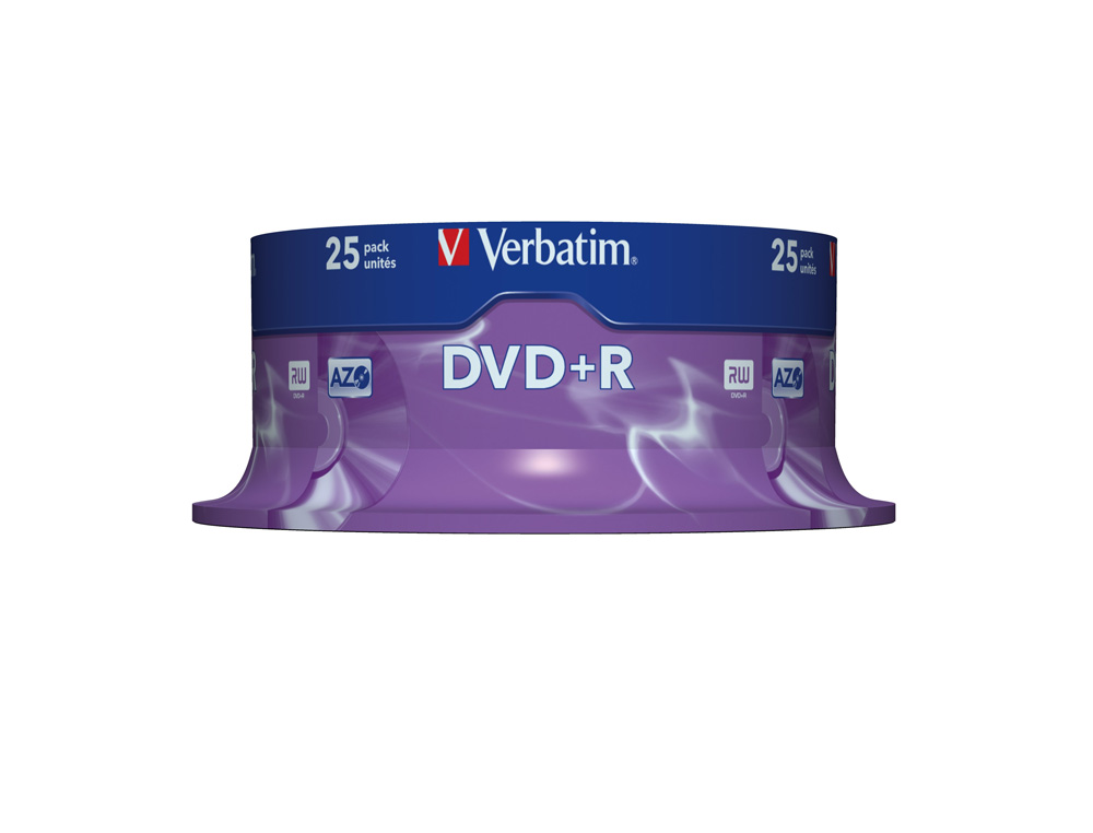 DVD+R VERBATIM 16X AZO 4,7GB TARRINA DE 25 UNIDADES