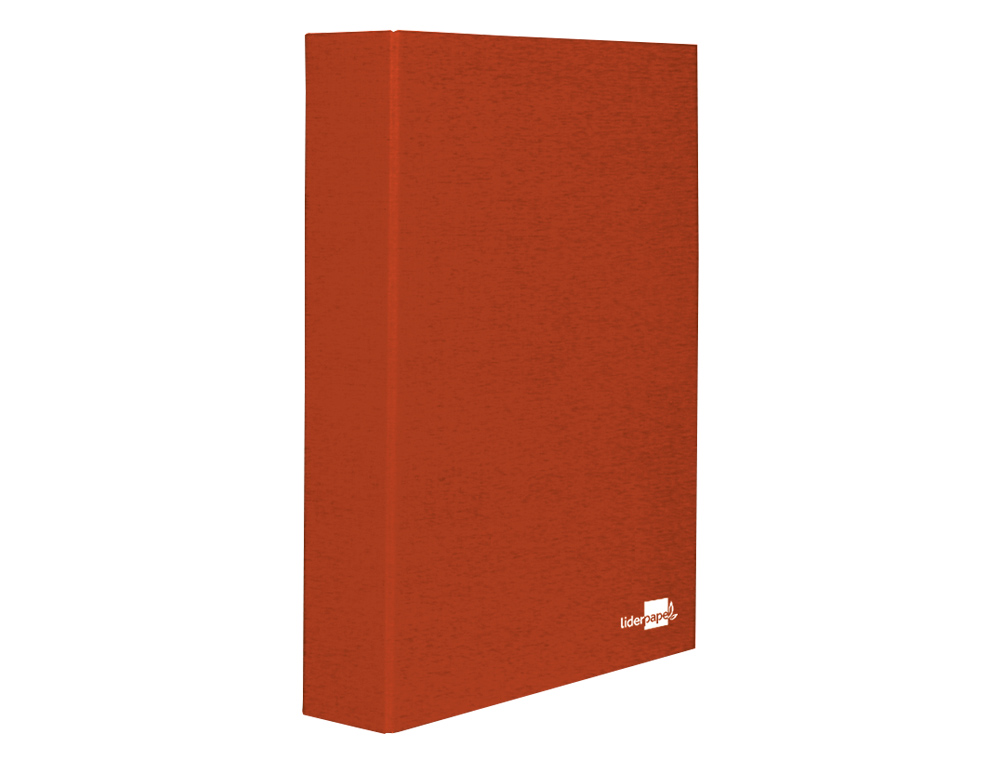 CARPETA DE 4 ANILLAS 40MM MIXTAS LIDERPAPEL FOLIO CARTON FORRADO PAPER COAT COLOR ROJO