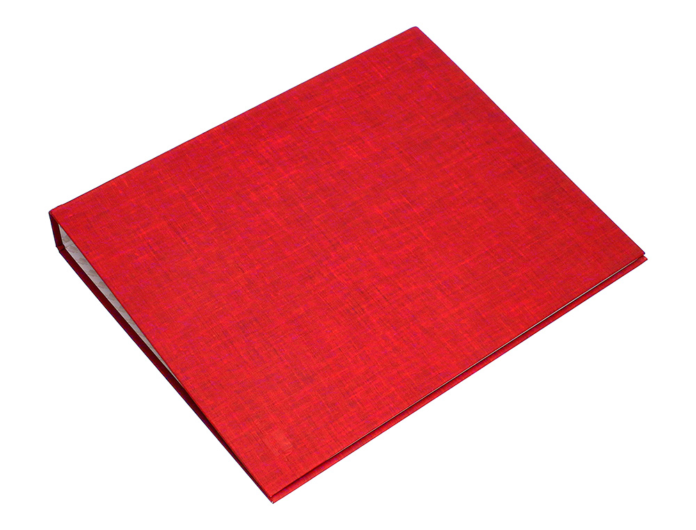 CARPETA DE 4 ANILLAS 40MM MIXTAS LIDERPAPEL FOLIO CARTON FORRADO PAPER COAT COLOR ROJO