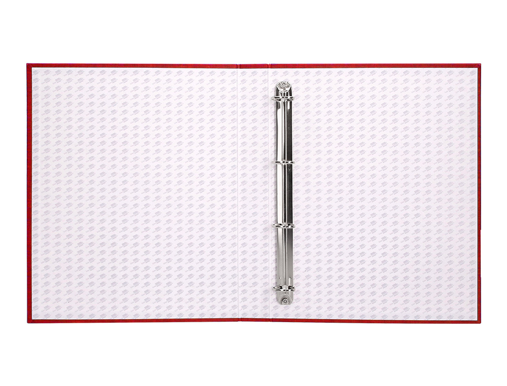 CARPETA DE 4 ANILLAS 40MM MIXTAS LIDERPAPEL FOLIO CARTON FORRADO PAPER COAT COLOR ROJO