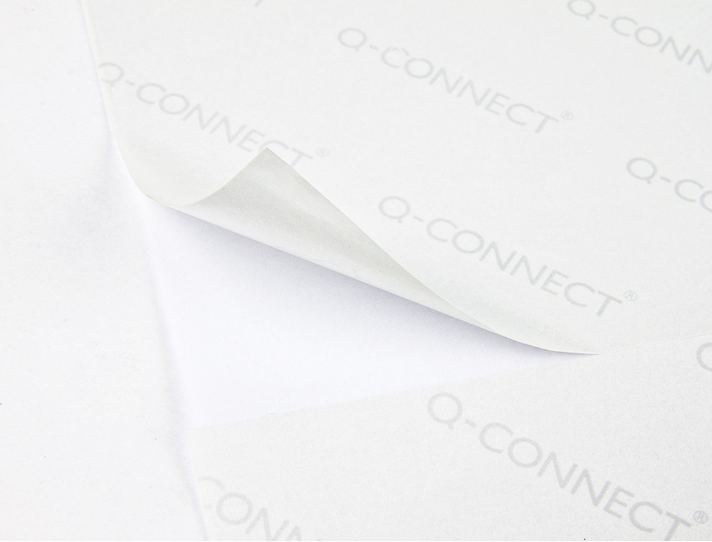 ETIQUETA ADHESIVA Q-CONNECT KF10651 TAMAÑO 96,5X33,9 MM FOTOCOPIADORA LASER INK-JET CAJA CON 100 HOJAS DIN A4