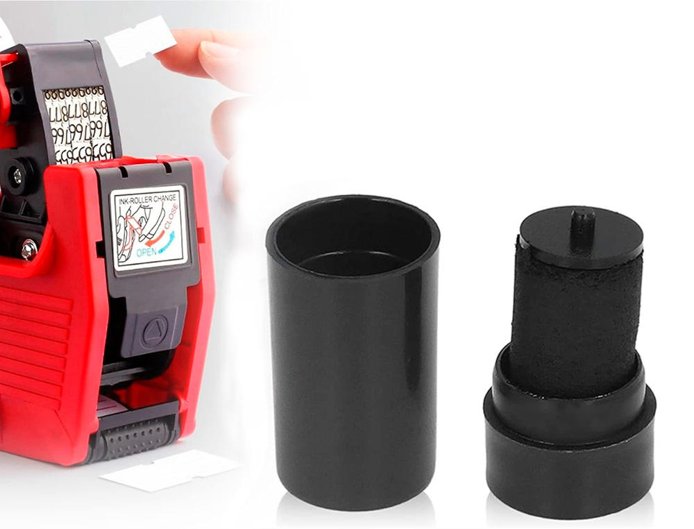 RODILLO ENTINTADOR Q-CONNECT 20 MM TINTA COLOR NEGRO PARA ETIQUETADORA Q-CONNECT KF00712