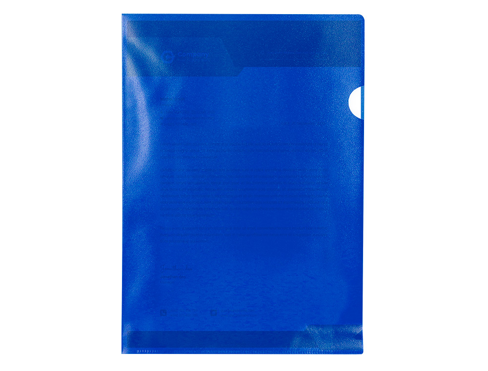 CARPETA DOSSIER UERO PLASTICO Q-CONNECT DIN A4 120 MICRAS AZUL CAJA DE 100 UNIDADES