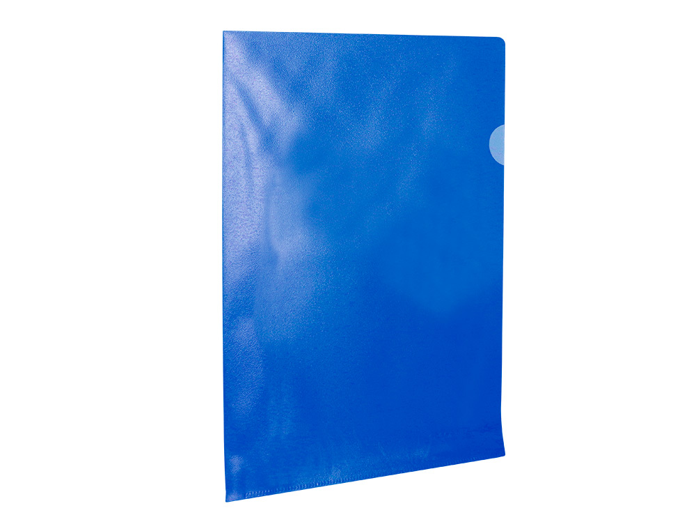 CARPETA DOSSIER UERO PLASTICO Q-CONNECT DIN A4 120 MICRAS AZUL CAJA DE 100 UNIDADES