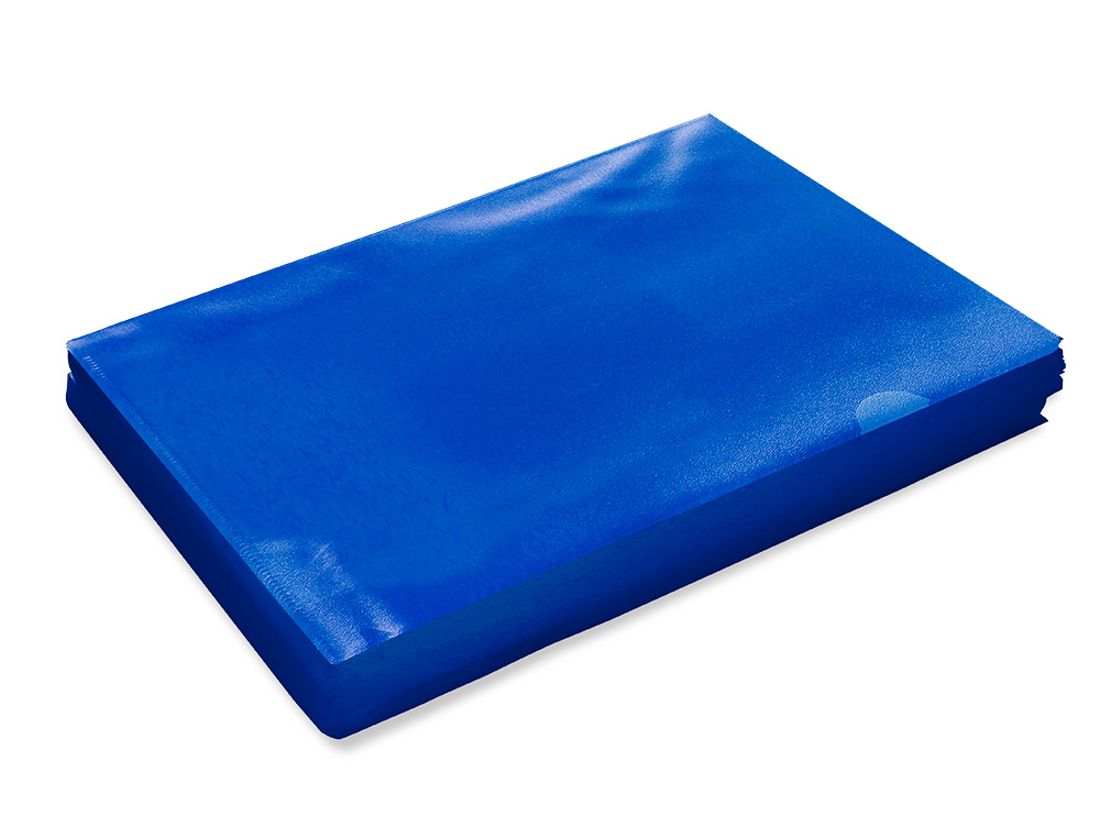 CARPETA DOSSIER UERO PLASTICO Q-CONNECT DIN A4 120 MICRAS AZUL CAJA DE 100 UNIDADES