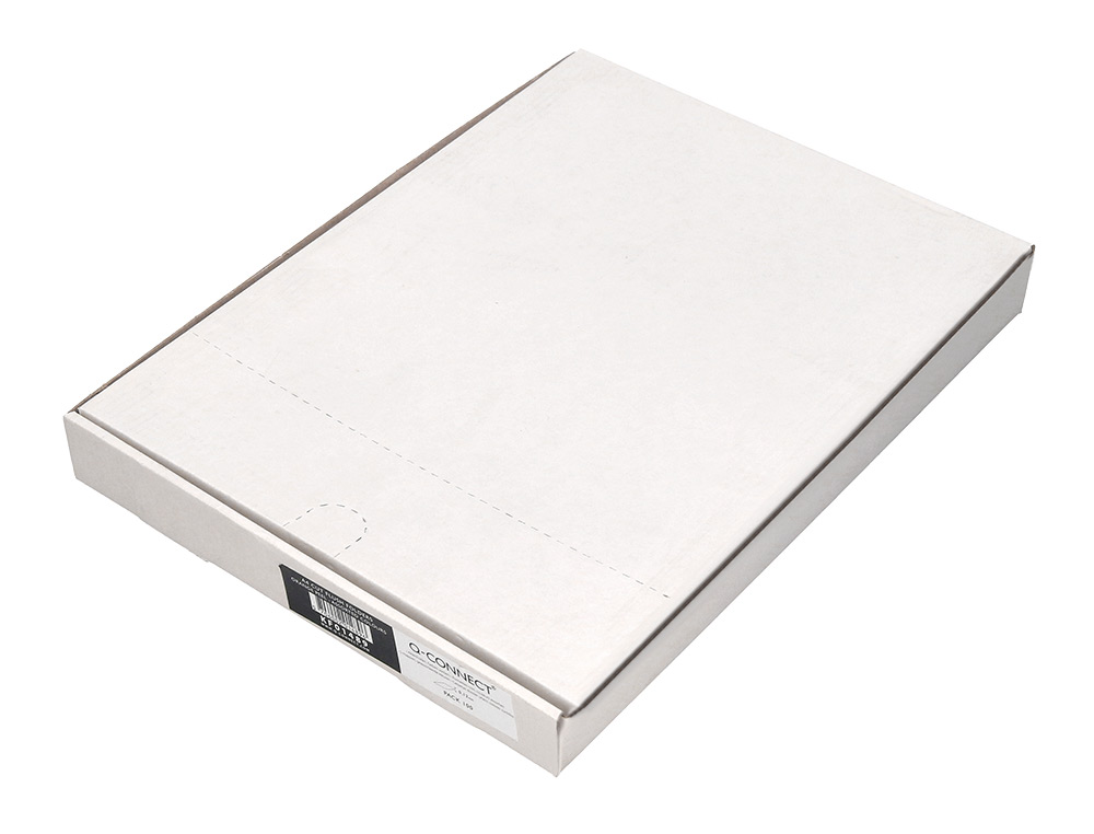 CARPETA DOSSIER UERO PLASTICO Q-CONNECT DIN A4 120 MICRAS AZUL CAJA DE 100 UNIDADES