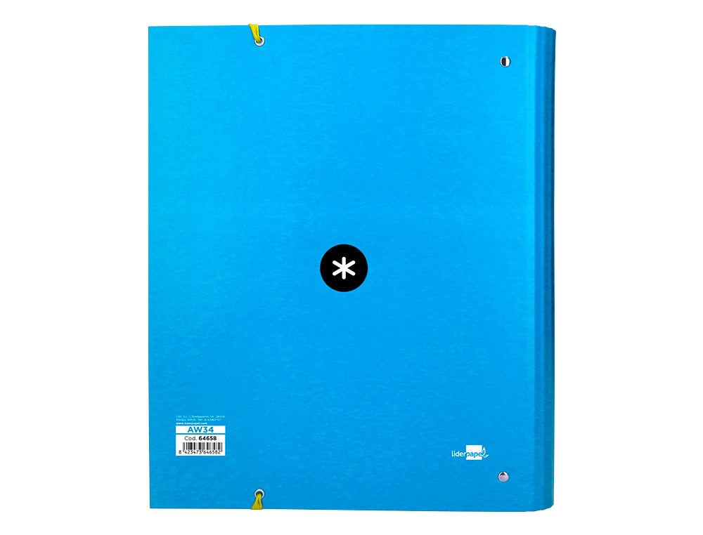 CARPETA CON RECAMBIO ANTARTIK A4 CUADRO 5MM FORRADA 4 ANILLAS 40MM REDONDAS CON SOLAPA COLOR AZUL