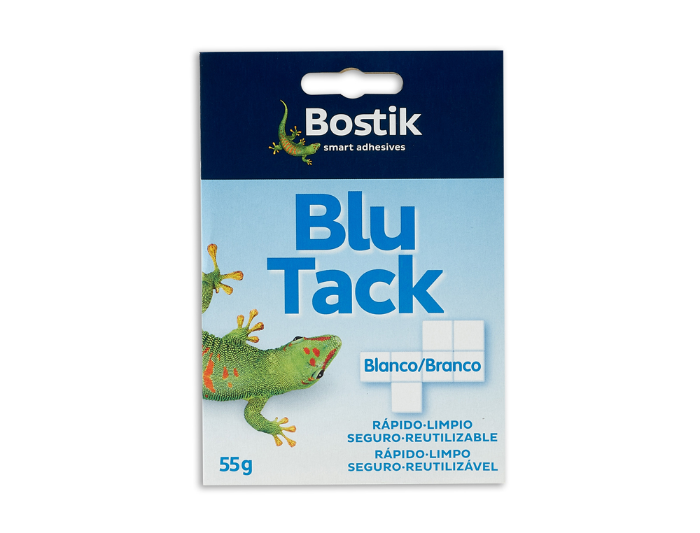 SUJETACOSA MASILLA BOSTIK BLU TACK BLANCO CUARTEADO