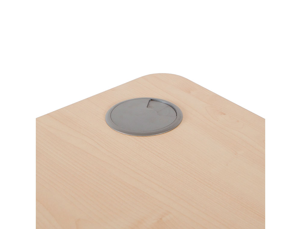 MESA ROCADA SERIE METAL 180X120 CM IZQUIERDA ACABADO AC04 BLANCO