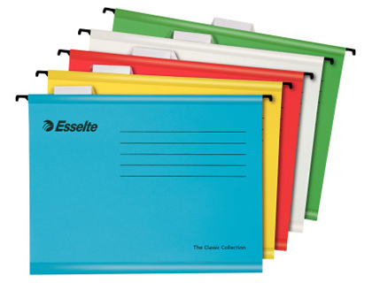 CARPETA COLGANTE ESSELTE DIN A4 LOMO V KRAFT PACK DE 10 UNIDADES COLORES SURTIDOS