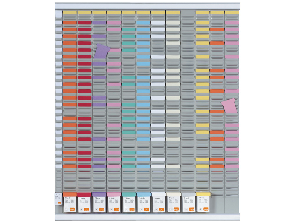 KIT PLANNING NOBO DE FICHAS T INDICE 12 COLUMNAS 54 RANURAS