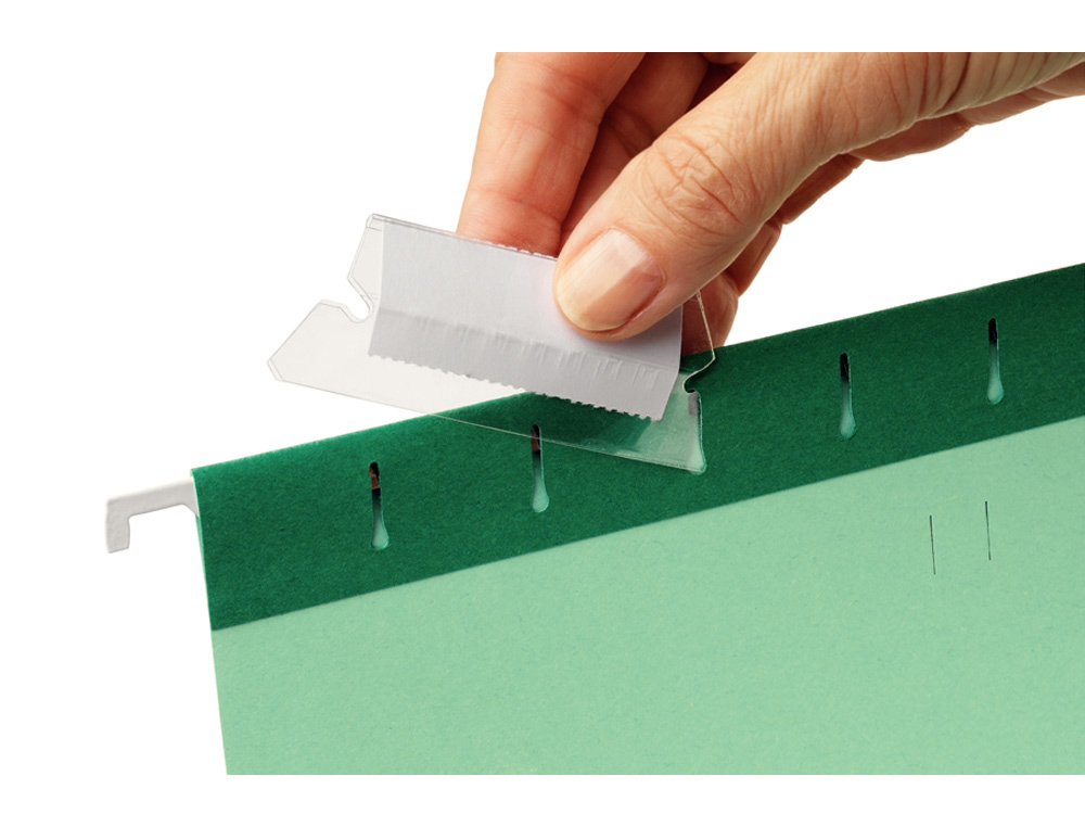 VISOR CARPETA COLGANTE ESSELTE PLASTICO FLEXIBLES TRANSPARENTE 5 CM PACK DE 25 UNIDADES