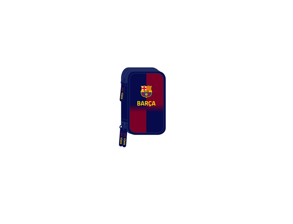 PLUMIER ESCOLAR SAFTA DOBLE PEQUEO 29 PIEZAS F.C. BARCELONA 1 EQUIPACION 25/26 195X125X40 MM