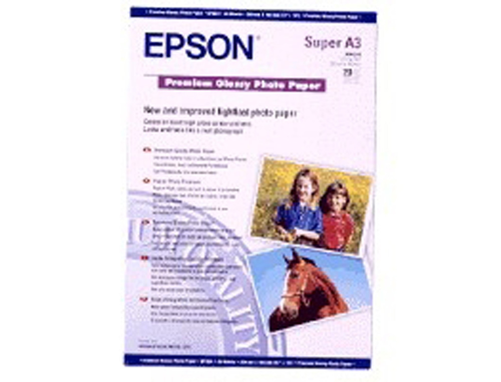 PAPEL FOTOGRAFICO EPSON PREMIUM BRILLO A3+ 250 GR PACK DE 20 HOJAS