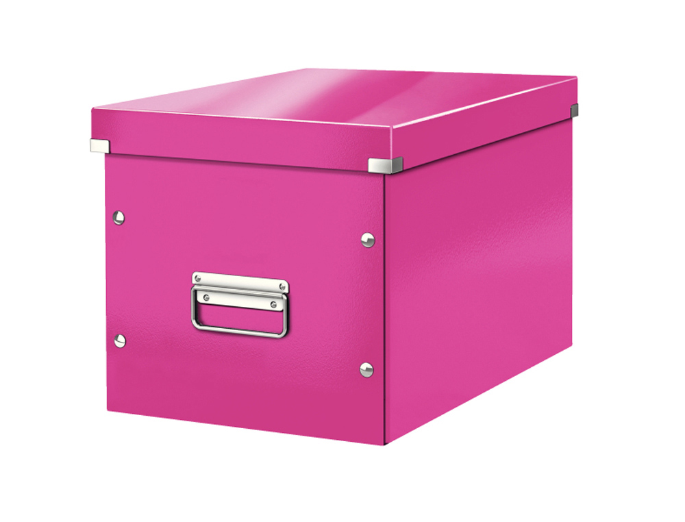 CAJA LEITZ CLICK&STORE CUBICA GRANDE COLOR FUCSIA 320X360X310 MM