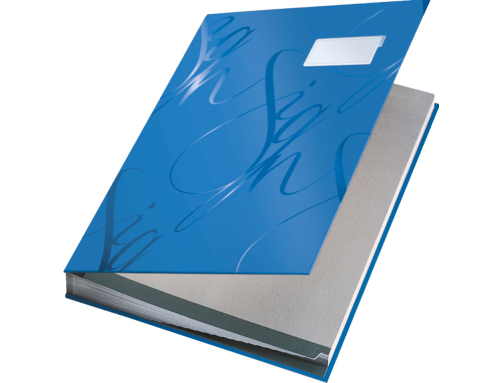 PORTAFIRMAS LEITZ GAMA SIGN CON FUELLE 18 DEPARTAMENTOS ACABADO SOFT GRIP COLOR AZUL
