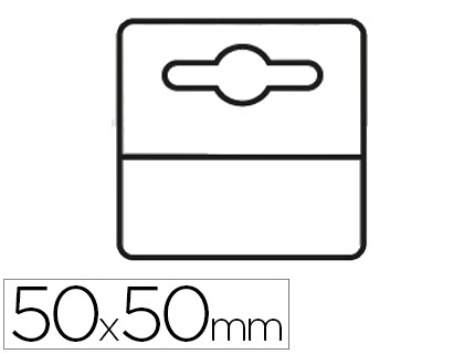 ETIQUETA COLGADOR ADHESIVA 3L OFFICE EN PVC 50X50 MM PACK DE 1000 UNIDADES